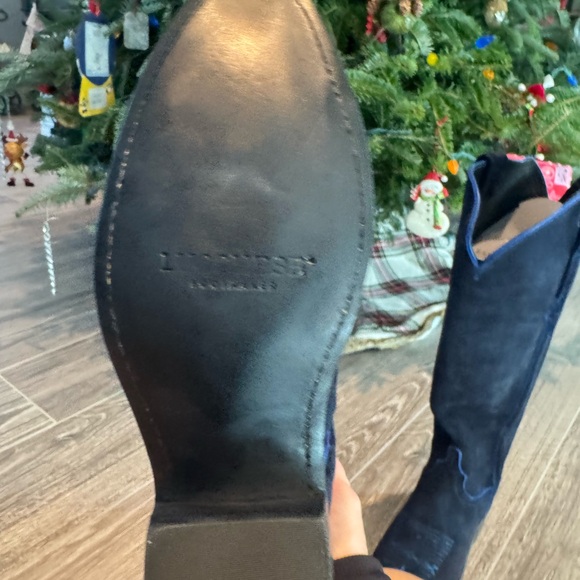Lucchese Marlin Blue Suede Boots - Picture 2 of 6